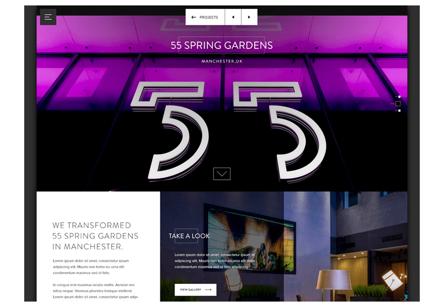 Gantherbon created the website for construction company ARCO to present their services